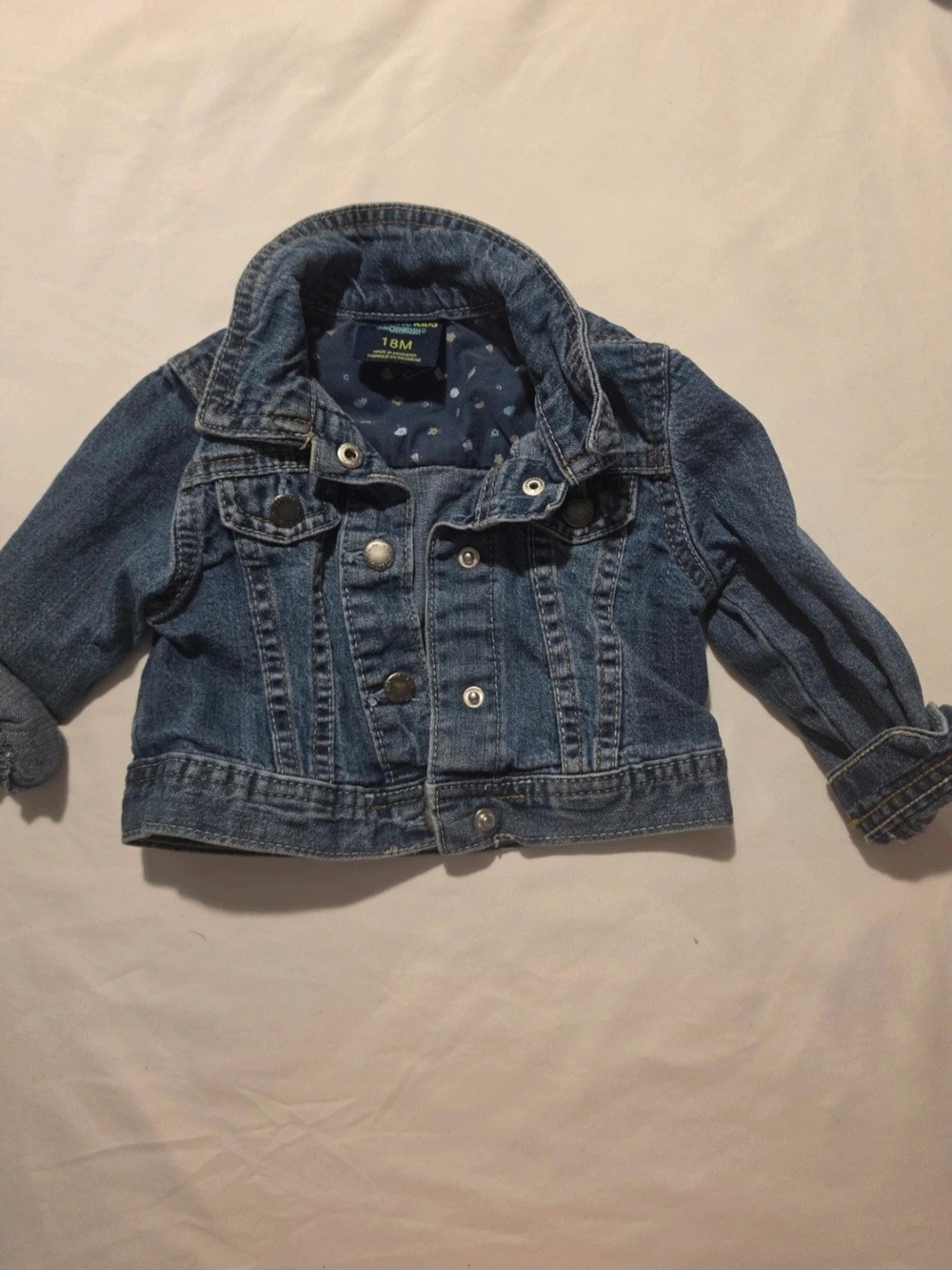 OshKosh B'gosh Toddler Girl 18M Medium Wash Denim Jean Jacket